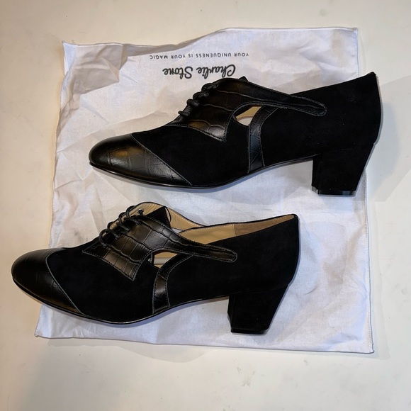 CHARLIE STONE ‘Boss’ Leather Ankle Booties in Black - Picture 12 of 16